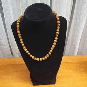 Vintage Tigers Eye Beaded Necklace